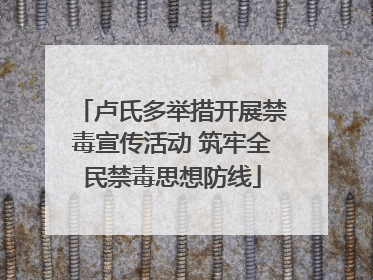 卢氏多举措开展禁毒宣传活动 筑牢全民禁毒思想防线