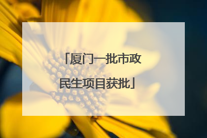 厦门一批市政民生项目获批