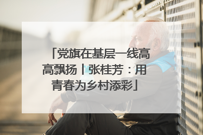 党旗在基层一线高高飘扬丨张桂芳：用青春为乡村添彩