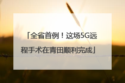 全省首例！这场5G远程手术在青田顺利完成