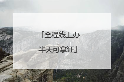 全程线上办 半天可拿证