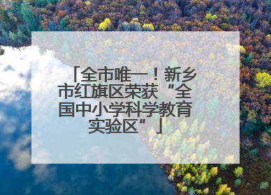 全市唯一！新乡市红旗区荣获“全国中小学科学教育实验区”