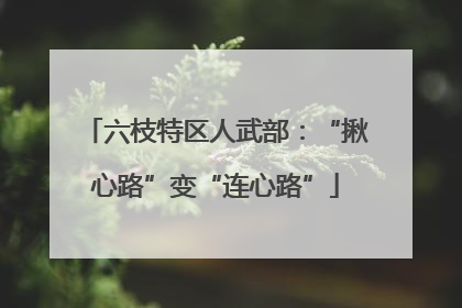 六枝特区人武部：“揪心路”变“连心路”