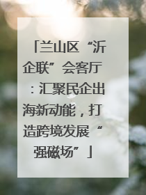兰山区“沂企联”会客厅：汇聚民企出海新动能，打造跨境发展“强磁场”
