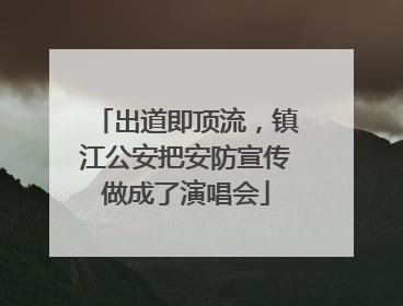 出道即顶流，镇江公安把安防宣传做成了演唱会