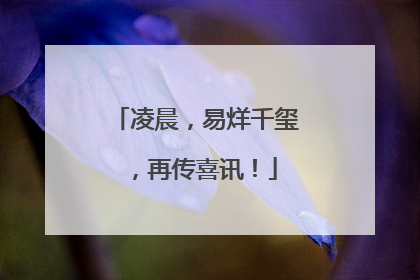凌晨，易烊千玺，再传喜讯！