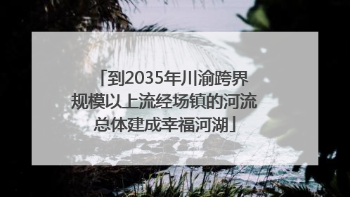 到2035年川渝跨界规模以上流经场镇的河流总体建成幸福河湖