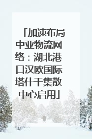 加速布局中亚物流网络：湖北港口汉欧国际塔什干集散中心启用