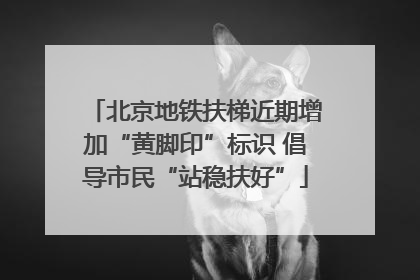 北京地铁扶梯近期增加“黄脚印”标识 倡导市民“站稳扶好”