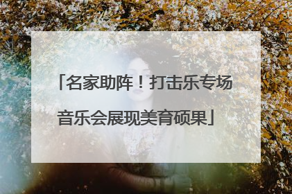 名家助阵！打击乐专场音乐会展现美育硕果