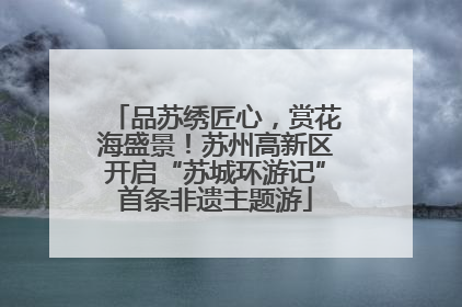 品苏绣匠心，赏花海盛景！苏州高新区开启“苏城环游记”首条非遗主题游