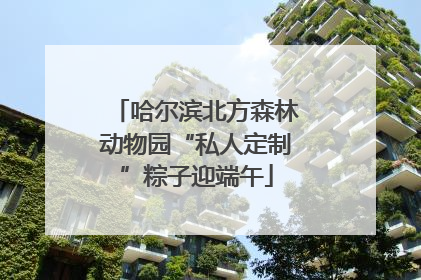 哈尔滨北方森林动物园“私人定制”粽子迎端午
