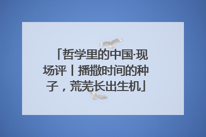 哲学里的中国·现场评丨播撒时间的种子，荒芜长出生机