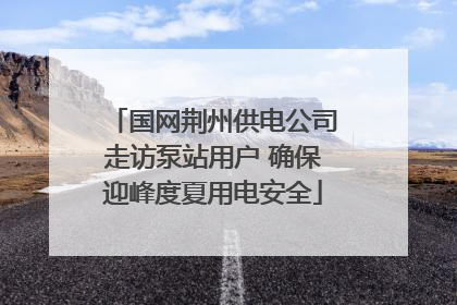 国网荆州供电公司走访泵站用户 确保迎峰度夏用电安全
