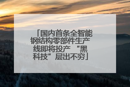 国内首条全智能钢结构零部件生产线即将投产 “黑科技”层出不穷