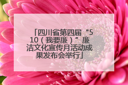 四川省第四届“510（我要廉）”廉洁文化宣传月活动成果发布会举行