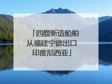 四艘新造船舶从福建宁德出口印度尼西亚