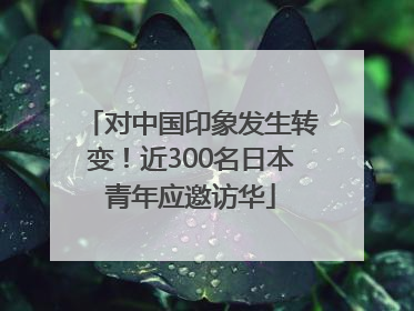 对中国印象发生转变！近300名日本青年应邀访华