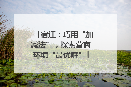 宿迁：巧用“加减法”，探索营商环境“最优解”
