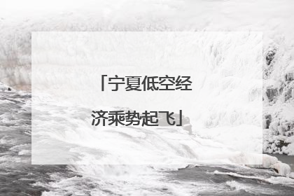 宁夏低空经济乘势起飞