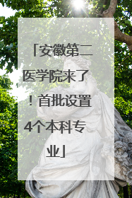 安徽第二医学院来了！首批设置4个本科专业