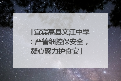 宜宾高县文江中学：严管细控保安全，凝心聚力护食安