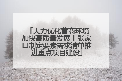 大力优化营商环境 加快高质量发展丨张家口制定要素需求清单推进重点项目建设