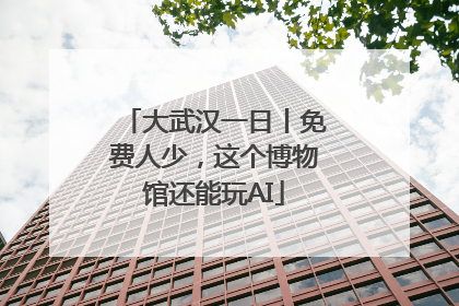 大武汉一日丨免费人少，这个博物馆还能玩AI