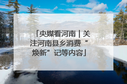 央媒看河南｜关注河南县乡消费“焕新”记等内容
