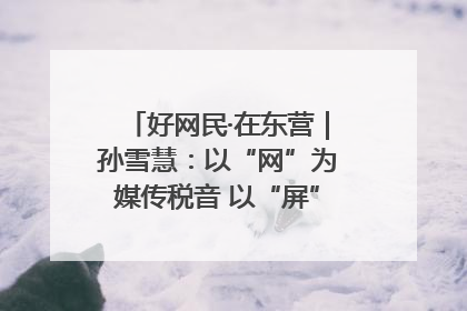 好网民·在东营｜孙雪慧：以“网”为媒传税音 以“屏”为介助发展