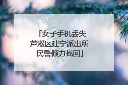 女子手机丢失 芦淞区建宁派出所民警倾力找回