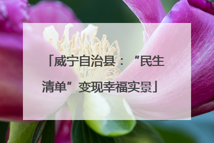 威宁自治县：“民生清单”变现幸福实景