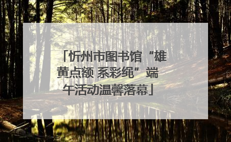 忻州市图书馆“雄黄点额 系彩绳”端午活动温馨落幕