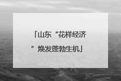 山东“花样经济”焕发蓬勃生机