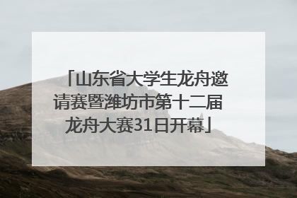 山东省大学生龙舟邀请赛暨潍坊市第十二届龙舟大赛31日开幕