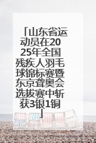 山东省运动员在2025年全国残疾人羽毛球锦标赛暨东京聋奥会选拔赛中斩获3银1铜