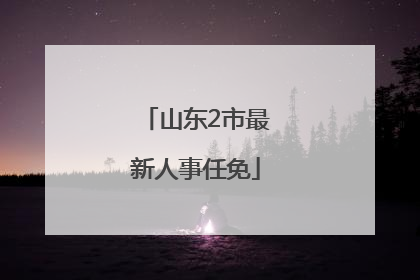 山东2市最新人事任免