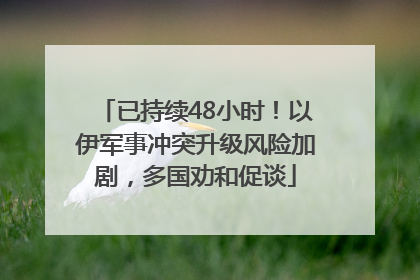 已持续48小时！以伊军事冲突升级风险加剧，多国劝和促谈