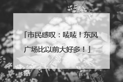 市民感叹：唛唛！东风广场比以前大好多！