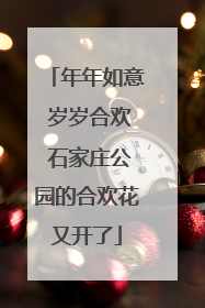 年年如意 岁岁合欢 石家庄公园的合欢花又开了