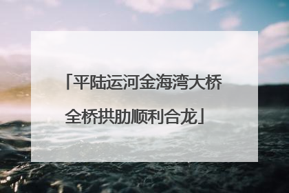 平陆运河金海湾大桥全桥拱肋顺利合龙