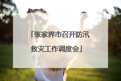 张家界市召开防汛救灾工作调度会