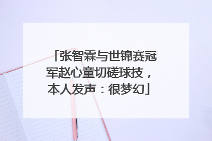 张智霖与世锦赛冠军赵心童切磋球技，本人发声：很梦幻