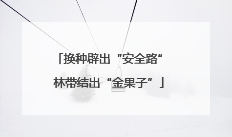 换种辟出“安全路” 林带结出“金果子”