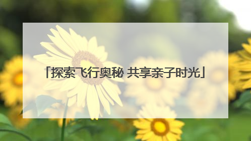 探索飞行奥秘 共享亲子时光