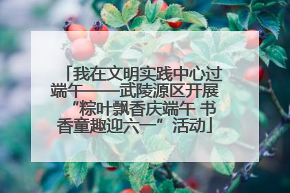 我在文明实践中心过端午——武陵源区开展“粽叶飘香庆端午 书香童趣迎六一”活动