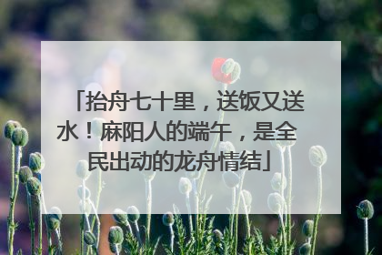 抬舟七十里，送饭又送水！麻阳人的端午，是全民出动的龙舟情结