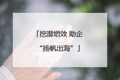 挖潜增效 助企“扬帆出海”