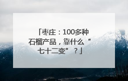 枣庄：100多种石榴产品，靠什么“七十二变”？
