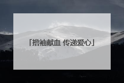 撸袖献血 传递爱心